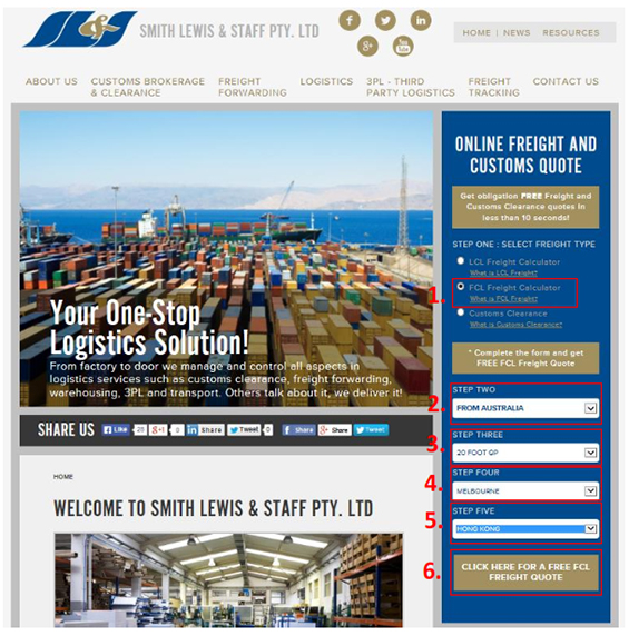 FCL Freight Calculator