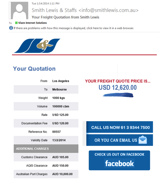 Sample of FCL Freight Calculator Free Freight Quote